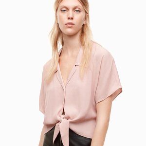Aritzia Wilfred Free Tie Front blouse XXS
